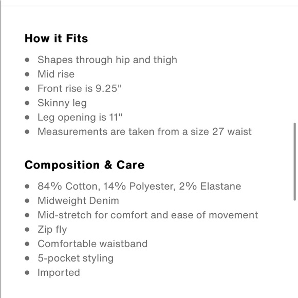 Levi’s 311 Shaping Skinny Jeans W26 L30 - Picture 16 of 16